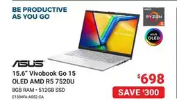 Visions Electronics ASUS 15.6 Vivobook Go 15 OLED AMD R5 7520U offer