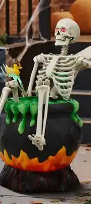 Walmart 43 Animated skeleton in cauldron bath offer