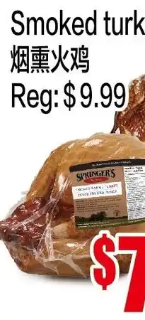 Fusion Supermarket Springer's smoked turkey offer