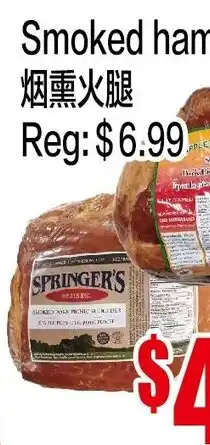 Fusion Supermarket Springer's smoked ham offer