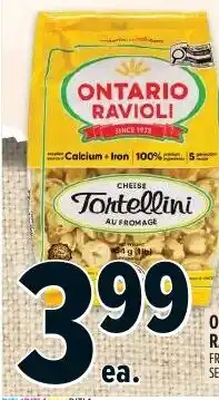 Metro Ontario ravioli cheese tortellini au fromage offer
