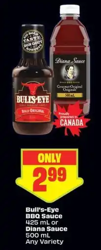 FreshCo Bull's-Eye BBQ Sauce or Diana Sauce offer