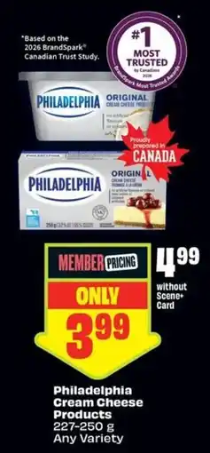 FreshCo Philadelphia cream cheese products offer