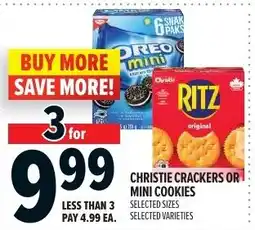 Metro Christie crackers or mini cookies offer