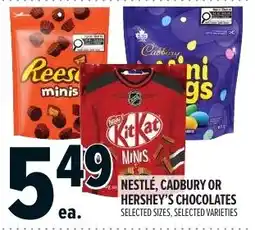 Metro Nestle, Cadbury or Hershey's chocolates offer