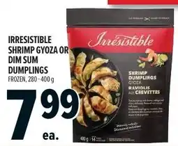 Metro Irresistible shrimp gyoza or dim sum dumplings offer
