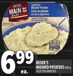 Metro Reser's mashed potatoes offer