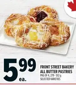 Metro Front Street Bakery all butter pastries offer