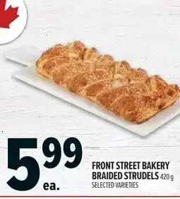 Metro Front Street Bakery braided strudels offer