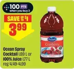 FreshCo Ocean Spray Cocktail offer