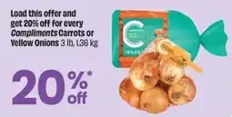 FreshCo Compliments Carrots or Yellow Onions offer