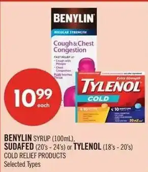 Benylin cold relief products