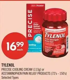 Tylenol precise cooling cream or acetaminophen pain relief products