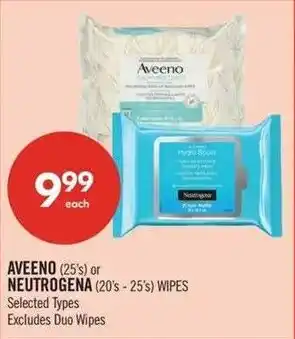 Aveeno wipes or Neutrogena wipes