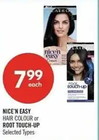 Shoppers Drug Mart Nice'n easy hair colour or root touch-up offer