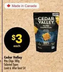 Shoppers Drug Mart Cedar Valley Pita Chips offer