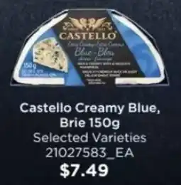 Fortinos Castello Creamy Blue, Brie offer