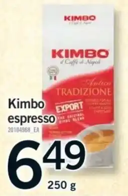 Fortinos Kimbo espresso offer