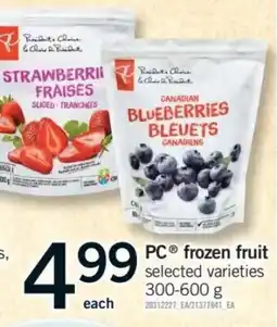Fortinos PC frozen fruit offer