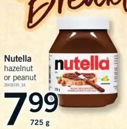 Fortinos nutella hazelnut or peanut offer