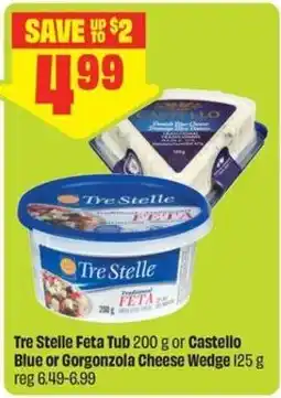 FreshCo Tre Stelle Feta or Castello Blue or Gorgonzola Cheese offer