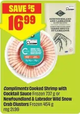 FreshCo Compliments cooked shrimp with cocktail sauce offer