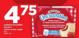 Maxi Smucker's Uncrustables Peanut butter & strawberry spread sandwich offer