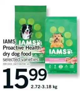 Fortinos Iams proactive health dry dog food selected varieties offer