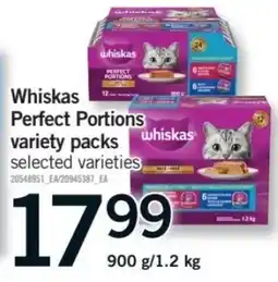 Fortinos Whiskas Perfect Portions selected varieties offer