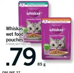 Fortinos Whiskas wet food pouches offer