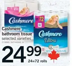 Fortinos Cashmere bathroom tissue offer