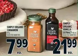 Metro Simply Organic cinnamon offer