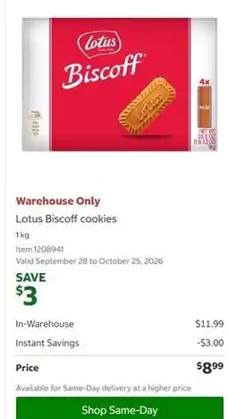 Costco Lotus Biscoff cookies offer