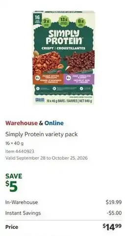 Costco Simply Protein variety pack offer