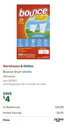 Bounce dryer sheets