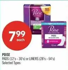 Shoppers Drug Mart Poise pads offer