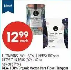 Shoppers Drug Mart L tampons offer