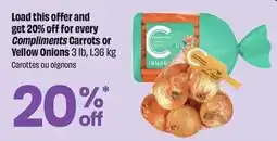FreshCo Compliments carrots or yellow onions offer