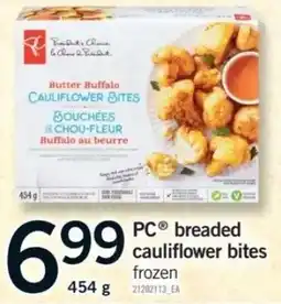 Fortinos PC breaded cauliflower bites offer
