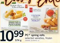 Fortinos PC spring rolls offer