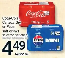 Fortinos Coca-Cola Canada Dry or Pepsi soft drinks offer