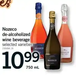 Fortinos Nozeco de-alcoholized wine beverage offer