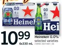 Fortinos Heineken 0.0% selected varieties offer