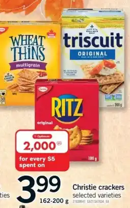 Fortinos Christie crackers selected varieties offer