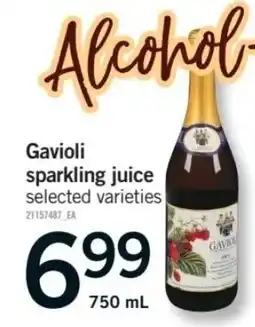 Fortinos Gavioli sparkling juice selected varieties offer