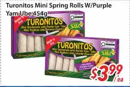 Bestco Food Mart TURONITOS Mini Spring Rolls W/Purple Yam Ube offer