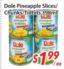 Bestco Food Mart Dole Pineapple Slices/Chunks/Tidbits offer