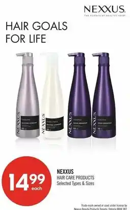 Shoppers Drug Mart Nexxus hair care products offer