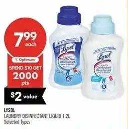 Shoppers Drug Mart Lysol laundry disinfectant liquid offer