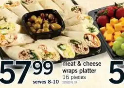 Fortinos meat & cheese wraps platter offer